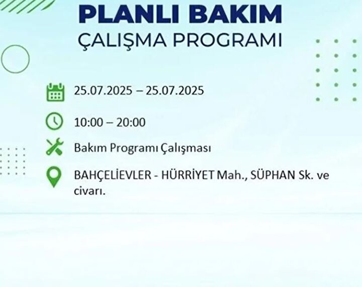 Bahçelievler Elektrik Kesintisi