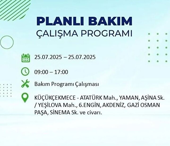 Küçükçekmece Elektrik Kesintisi