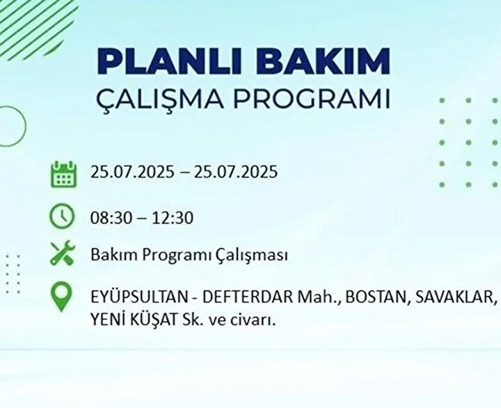 Eyüpsultan Elektrik Kesintisi