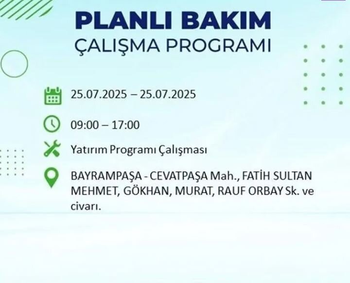 Bayrampaşa Elektrik Kesintisi