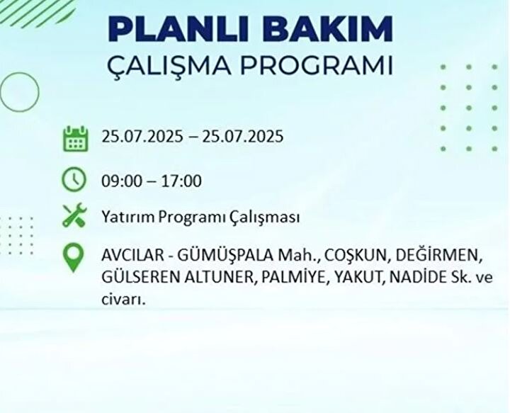 Avcılar Elektrik Kesintisi